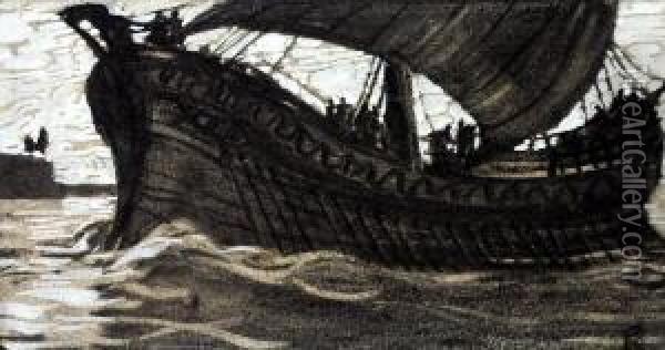 Argonautenschiff Oil Painting - Alfred Renz