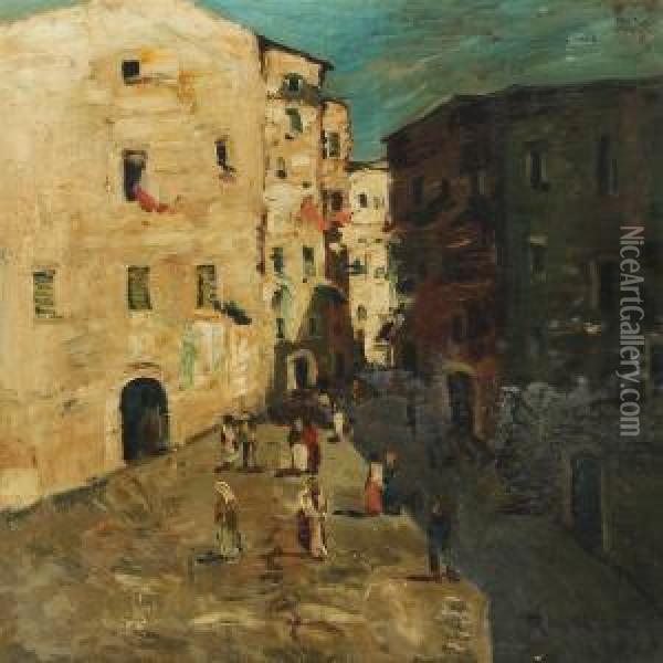 Scenery From Fra Genua Oil Painting - Hans Ruzicka-Lautenschlager