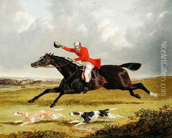 Encouraging Hounds, 1839 Oil Painting - John Frederick Herring Snr