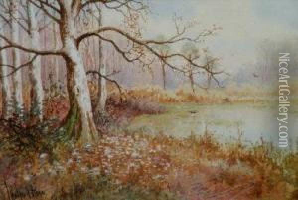 November In The Dukeries Oil Painting - Joseph Halford Ross