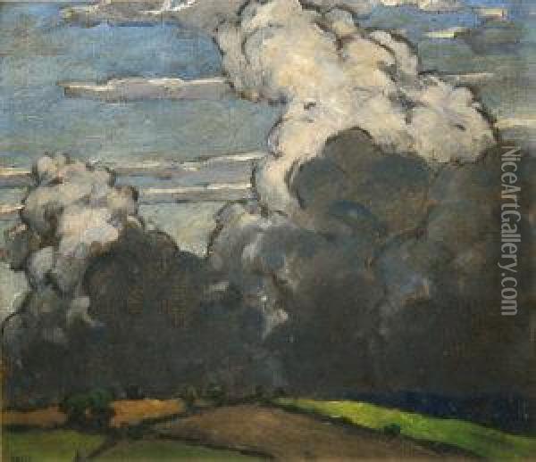 Cloudy Day Oil Painting - John Crampton Walker