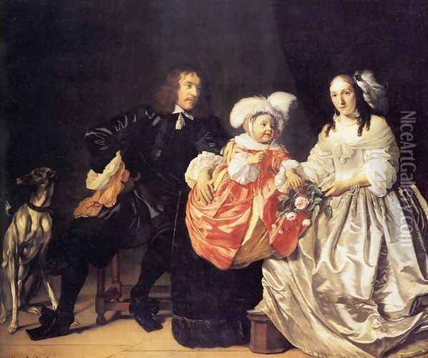 Pieter van de Venne and Family Oil Painting - Bartholomeus Van Der Helst