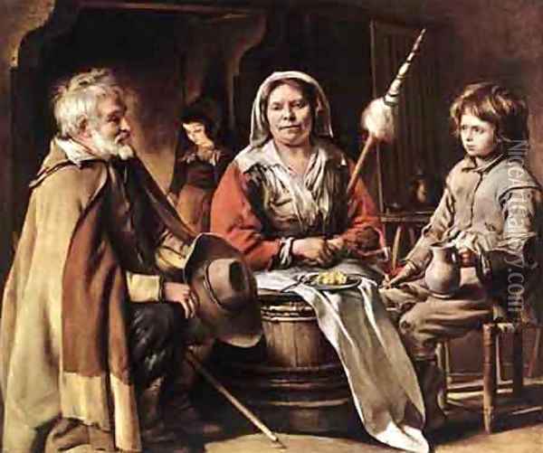 Peasant Interior 1642 Oil Painting - Louis Le Nain