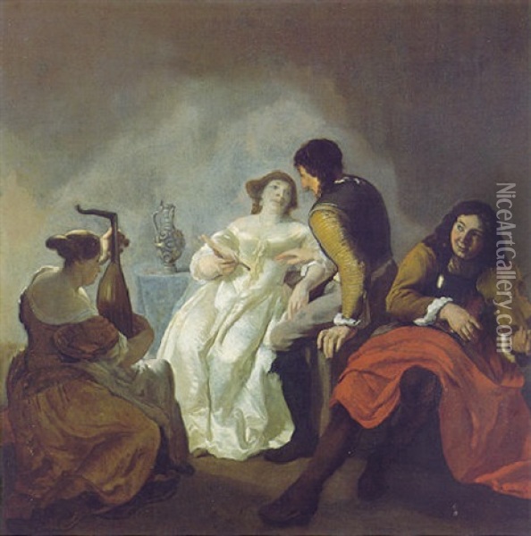 The Concert Oil Painting - Jacob Ochtervelt
