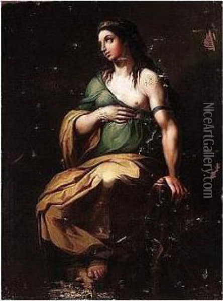 Saint Agnes Oil Painting - Corrado Giaquinto