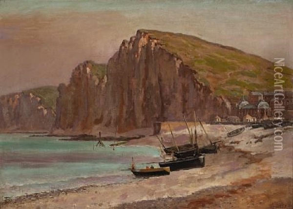 Coastal Scenes (2 Works) Oil Painting - William Baptiste Baird