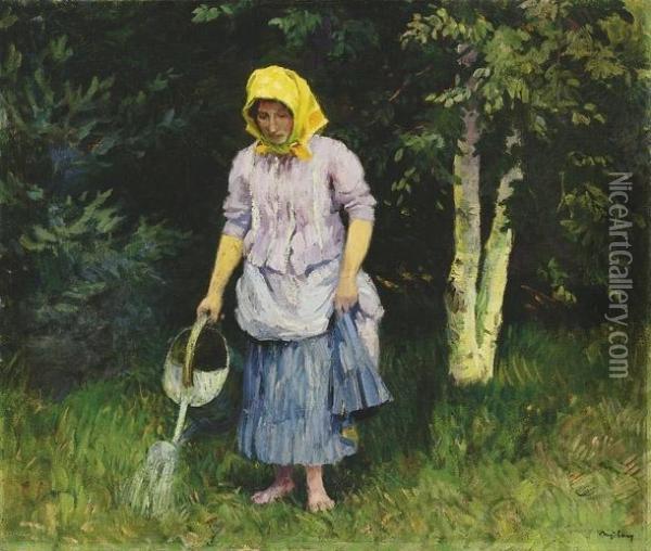 Kertben, 1912 Korul Oil Painting - sandor Nyilasy