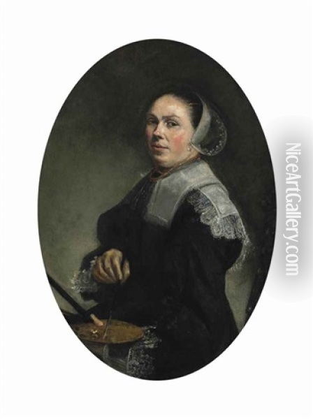 Portrait Of The Artist Oil Painting - Judith Leyster
