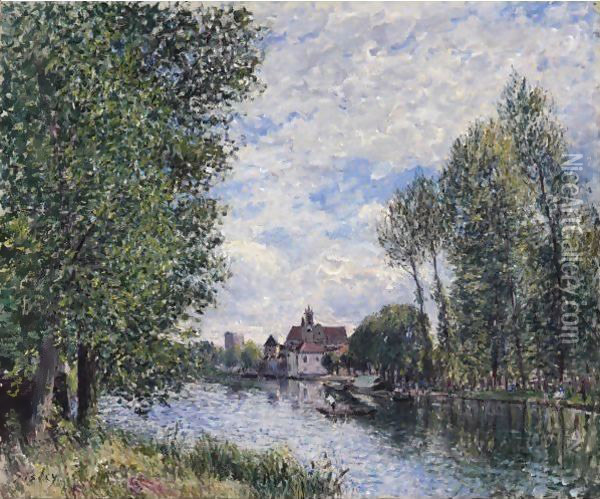 Ete A Moret Oil Painting - Alfred Sisley