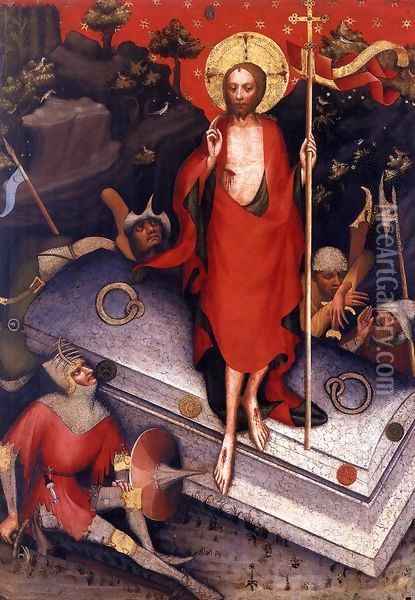 The Resurrection Oil Painting - Master of the Trebon Altarpiece
