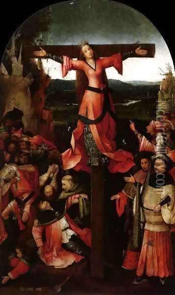 Triptych of the Martyrdom of St Liberata (central panel) 2 Oil Painting - Hieronymous Bosch