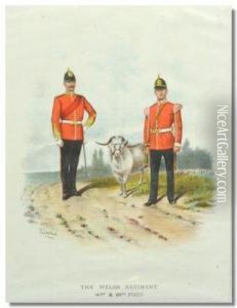 The Welsh Regiment Oil Painting - Richard Simkin