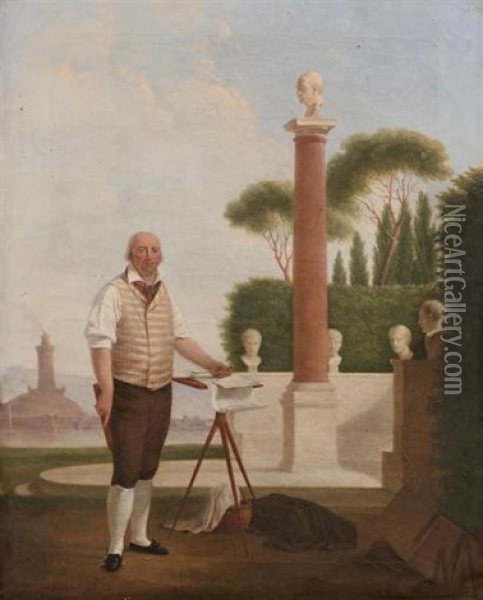Portrait De Mathurin Crucy Oil Painting - Jacques Sablet