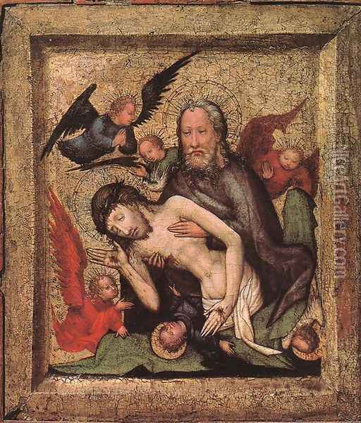 The Holy Trinity 1430 Oil Painting - Master of the Votive Picture of Sankt Lambrecht