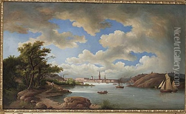 Stockholms Inlopp Oil Painting - Carl Abraham Rothsten