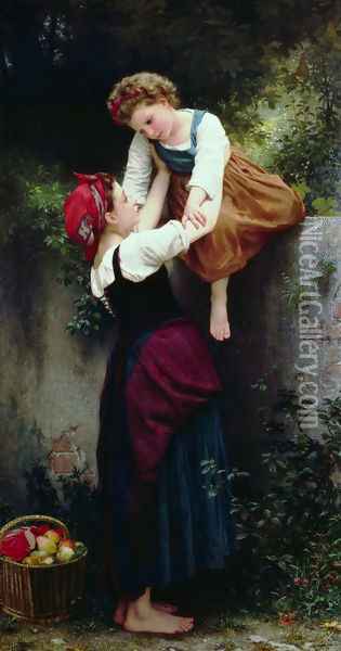 Petites Maraudeuses (Little Thieves) Oil Painting - William-Adolphe Bouguereau