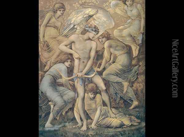 Cupid's Hunting Fields Oil Painting - Sir Edward Coley Burne-Jones
