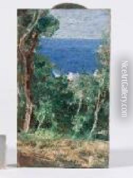 Scorcio Di Capri Oil Painting - Attilio Pratella