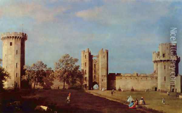 Warwick Castle 2 Oil Painting - (Giovanni Antonio Canal) Canaletto