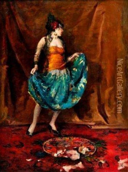 Tanecnica Oil Painting - Bertalan Vigh