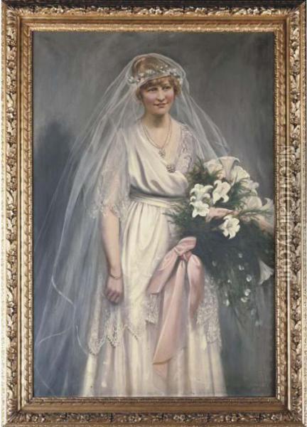 Portrait Of Mrs France-hayhurst Oil Painting - John Fred. Harrison Dutton