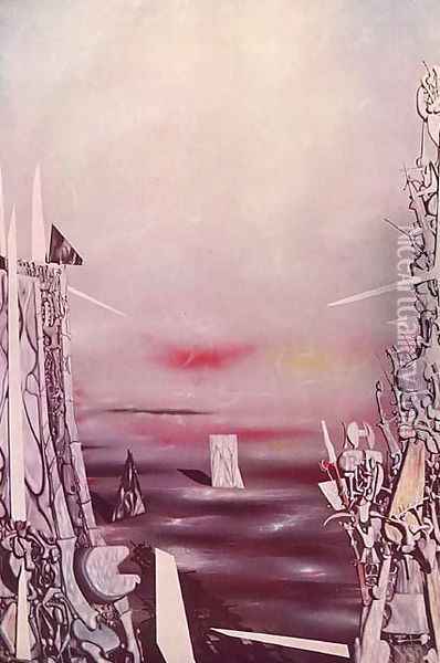 Fear Oil Painting - Yves Tanguy