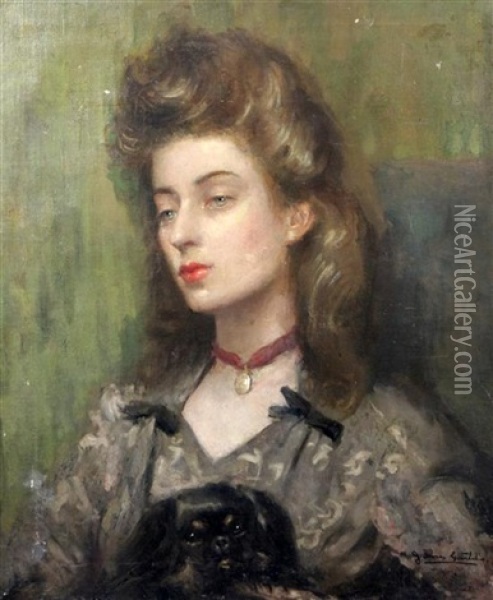 Portrait Of A Young Lady Oil Painting - James Guthrie