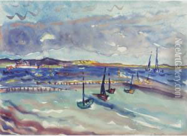 The Bay, Provincetown Oil Painting - Charles Demuth