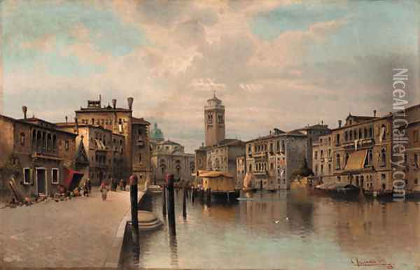 A Venetian Scene Oil Painting - Karl Kaufmann