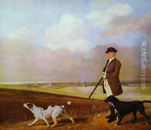 Sir John Nelthorpe at Shooting with Two Pointers Oil Painting - George Stubbs