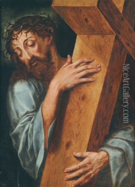 Der Kreuztragende Christus Oil Painting - Michiel Coxie the Elder
