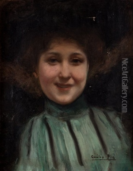 Retrato Femenino Oil Painting - Cecilio Pla