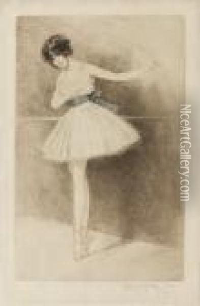 Ballerina Oil Painting - Maurice Milliere