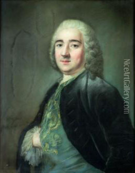 Portrait De Monsieur Lebois, Chef Du Service De La Table De Louis Xvi Oil Painting - Louis Vigee