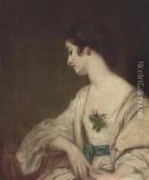 Portrait Of Mrs Collyear Oil Painting - Sir Joshua Reynolds