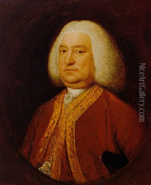 Portrait Of Mr. Hood Oil Painting - Thomas Gainsborough