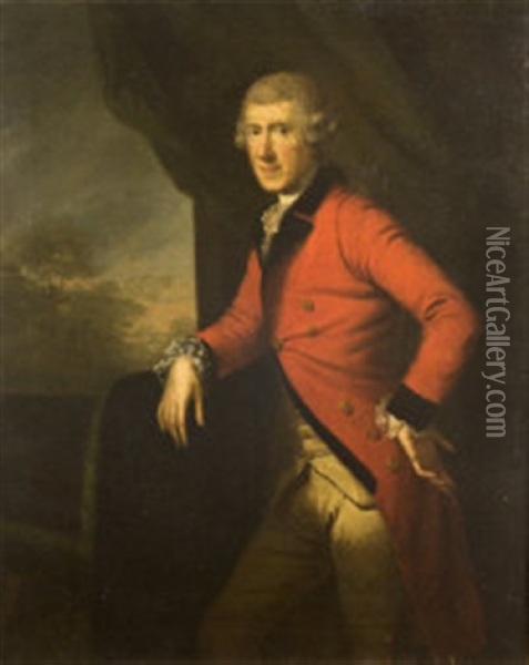 Colonel Henry Gore, Later Baron Annaly Of Tenelick, Co. Longford Oil Painting - Hugh Douglas Hamilton