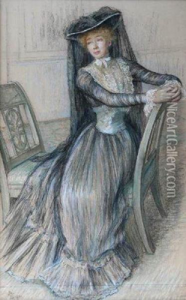 Portrait De Femme Oil Painting - Marie Louise Catherine Breslau