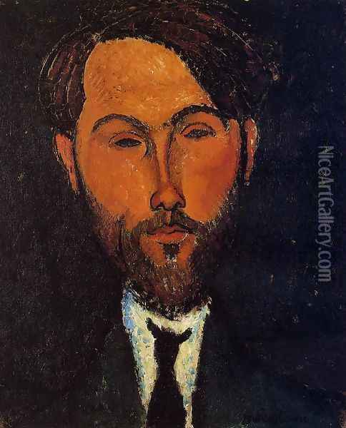 Portrait of Leopold Zborowski I Oil Painting - Amedeo Modigliani