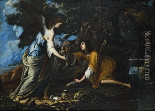 Tobiolo E L'angelo Oil Painting - Giovanni Battista Vanni