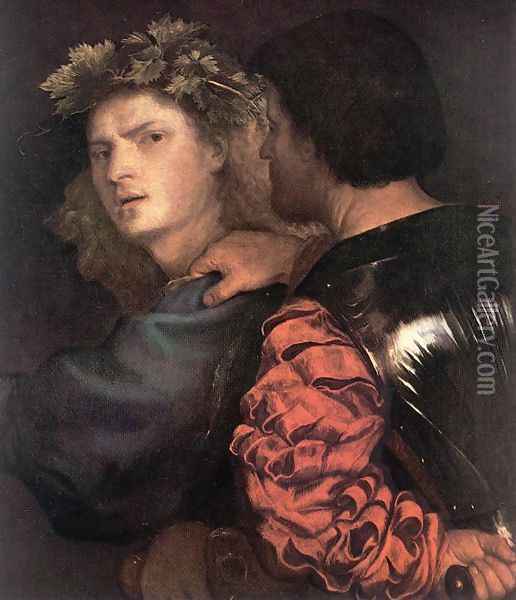 The Bravo c. 1520 Oil Painting - Tiziano Vecellio (Titian)