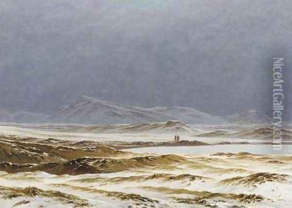 Nordic Landscape, Spring (Eine nordische Fruhlingslandschaft) Oil Painting - Caspar David Friedrich