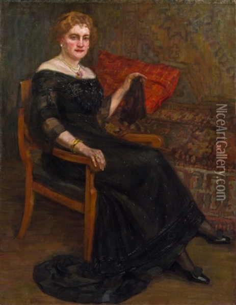 Portrat Einer Dame Oil Painting - Wilhelm Thoeny