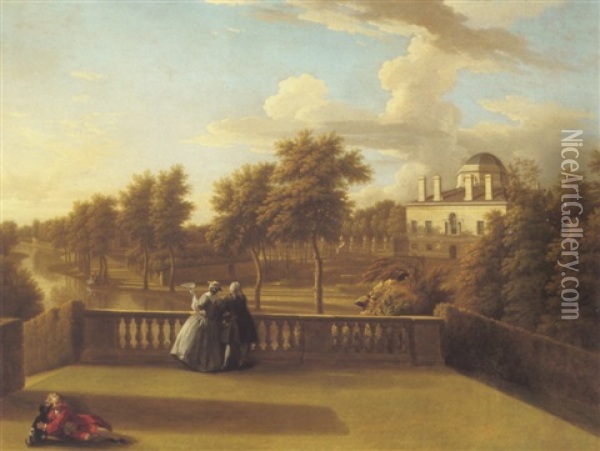 Chiswick House, Middlesex Oil Painting - William Hogarth