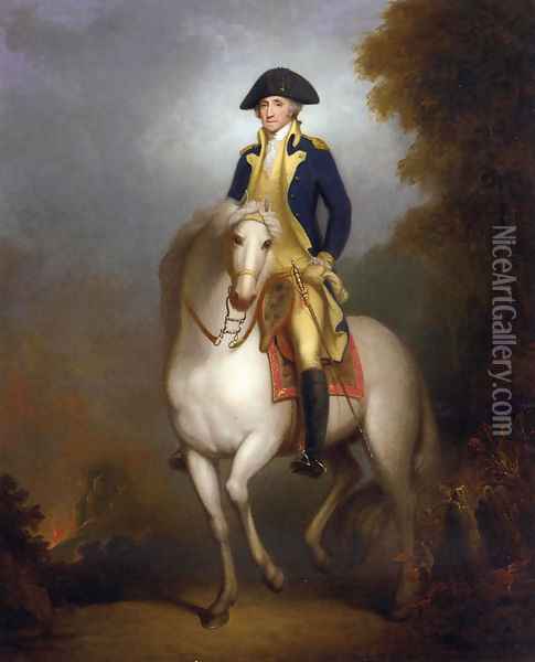 Equestrian Portrait of George Washington Oil Painting - Rembrandt Peale