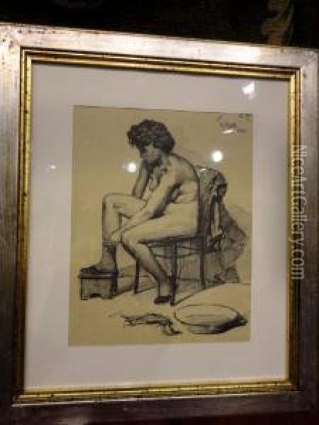 Nudo Femminile Oil Painting - Arturo Rietti