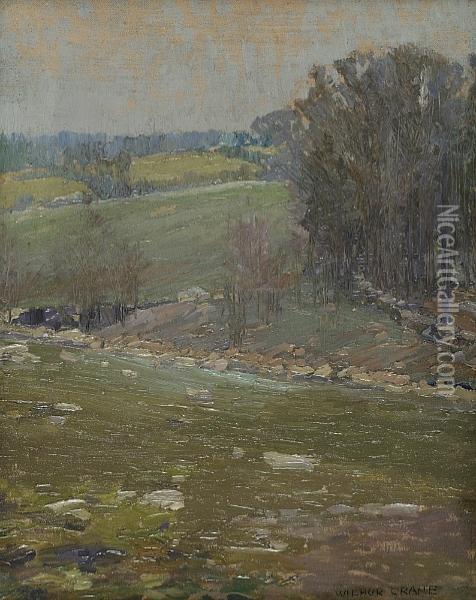 Landscape Of Pastures Oil Painting - Wilbur Crane