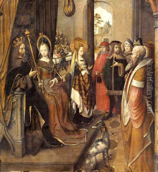 St Ursula Announces to her Father her Departure on a Pilgrimage to Rome Oil Painting - German Unknown Masters