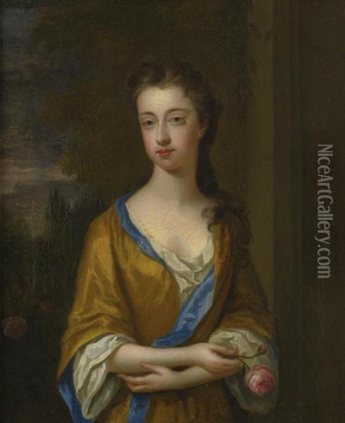 Portrait Of The Duchess Of Newcastle Oil Painting - Sir Godfrey Kneller