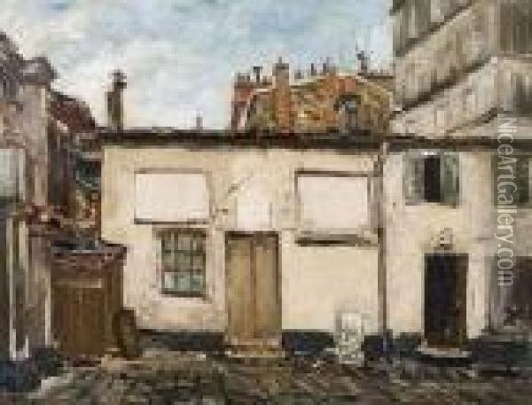 L'atelier De Charles Gir, Rue Rochechouart. Oil Painting - Marcel Leprin